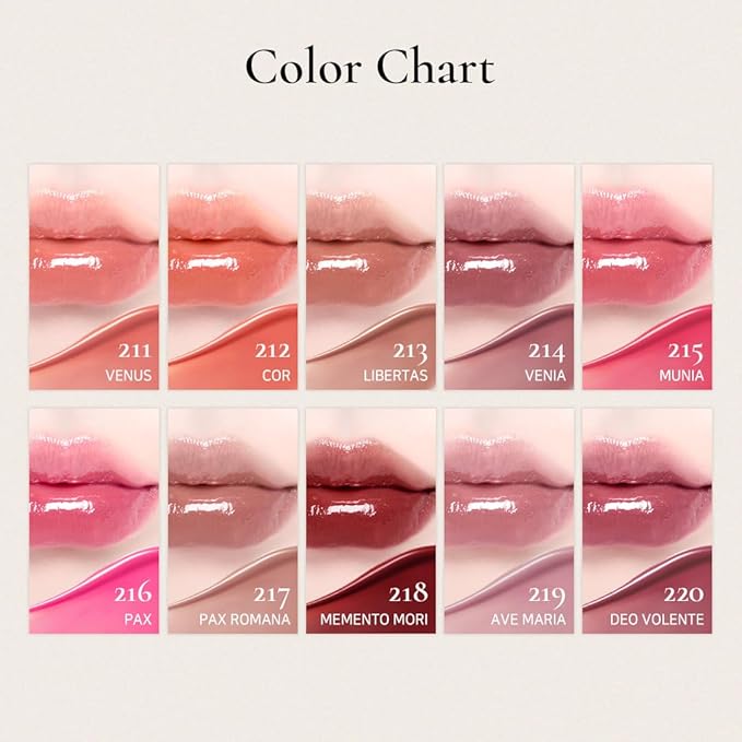 DINTO Blur-Glowy Lip Tint - Glossy Finish, Hydrating, Long Lasting, Lightweight Texture, Non-Sticky, Vegan & Cruelty-Free, K beauty (205 Justitia, 0.11 fl.oz)