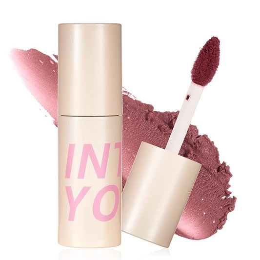 INTO YOU Matte Lipstick, Super Stay Lipstick for Women, Lip Stain Long Lasting Waterproof, Lip Mud Soft Lightweight, Smooth Lip Clay Mousse, Dual-Use For Lips And Cheek, Pink Lipstick (C4)
