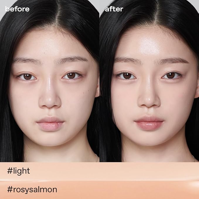 glow not dry concealer #light #rosysalmon | covers under-eye circles & blemishes | full-coverage | dual-color&use | melt-in texture | 0.4 oz | beige