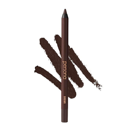PERSONA 24HR Waterproof Eyeliner | Creamy, Smudgeable Pencil for Lash Line & Waterline | All-Day to All-Night Wear | Vegan, Cruelty-Free, Paraben-Free | Made in USA, Brown