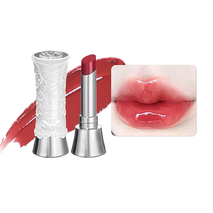 Flower Knows Swan Ballet Shine Lipstick,Hydrating Solid Lip Gloss,Moisturizing Red Tinted Lip Balm-Long Lasting Lip Gloss in Balm for Girls&Women(B07 Ballet Dream)