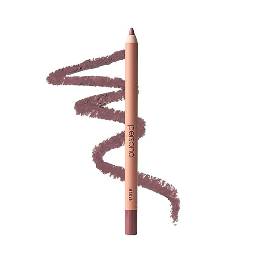 PERSONA Cosmetics Lip Liner | Creamy, Long-Wear Matte Pencil with Jojoba Oil | Hydrating & Easy to Apply | Shapes, Defines & Contours Lips | Vegan, Cruelty-Free, Paraben-Free | Made in USA, Mauve