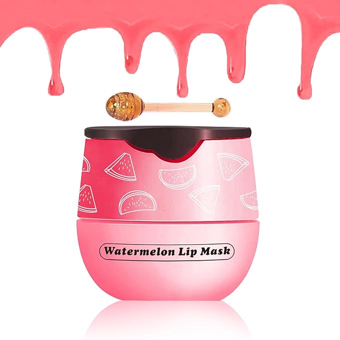 1 Pack Fruit Lip Balm, Moisturizing & Smoothing Lip, Hydrate Repair Prevent Dry Cracked Lip Sleeping Lip Mask, Effective Reduces Lip Lines Lip Care (Watermelon)