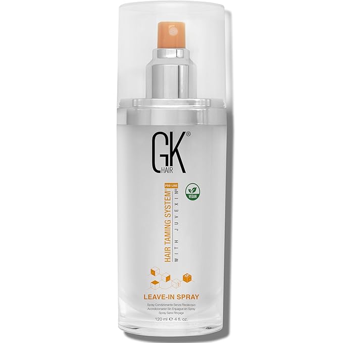 GK HAIR Vegan Leave In Conditioner Spray – Lightweight Detangler Spray For Frizz Control & Heat Protectant for All Hair Types, 120ml