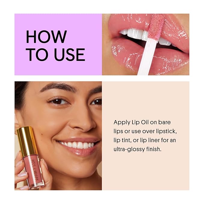 Winky Lux Flush Barely There Sheer Tinted Lip Oil - Hydrating Lip Gloss Tint, Coral Glossy Lip Balm, Juicy Non Sticky Long Lasting Formula, Infused with Jojoba Oil & Soft Vanilla Scent