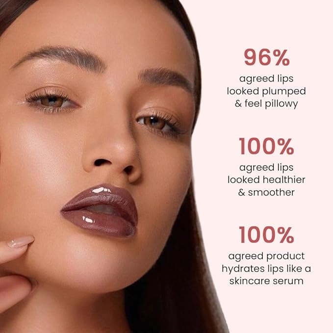 2Pcs Lip Tinted Glowy Balm Hydrating Tinted Lip Serum Lip Gloss, Ultra-Hydrating Natural Vegan Lip Balm, Sheer-Tinted Shine & Hydration, Soothes & Softens Dry Lips Skincare 05+06