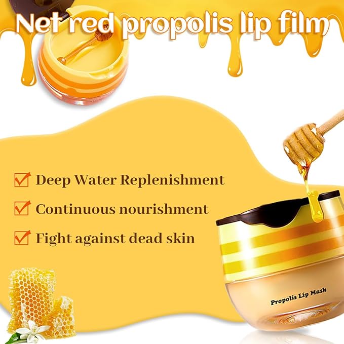 3 Packs Fruit Lip Balm, Moisturizing & Smoothing Lip, Hydrate Repair Prevent Dry Cracked Lip Sleeping Lip Mask, Effective Reduces Lip Lines Lip Care (Honey & Strawberry & Apple)