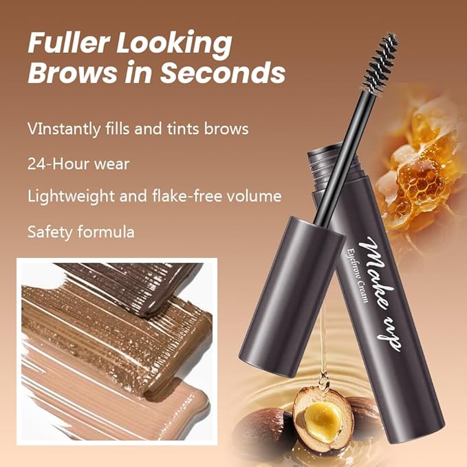 2pcs Dark Brown Brow Gel set – Volumizing, Buildable, Wax-Gel Hybrid for Full, Voluminous Brows, Locks Hairs in Place, Waterproof, Available in Brunette (01#)