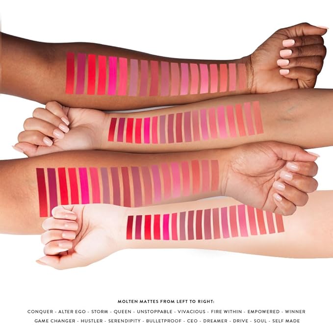 NATASHA MOOR: Molten Matte Liquid Lipstick - Long-Lasting, Hydrating, Matte Finish with Moisturizing Vitamin E - Waterproof, Kiss-Proof, Cruelty-Free - 12-Hour Stay Power - DRIVE