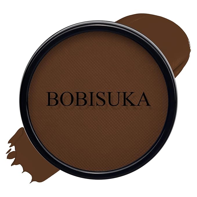 BOBISUKA Brown Face Body Paint, Water-Based Halloween Werewolf Face Painting Kit, Non-Toxic SFX Makeup Facepaints Safe for Kids & Adults Camo Wolfman Costume Cosplay Party
