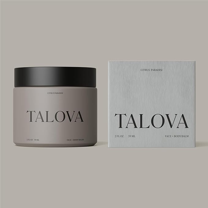 TALOVA - Face + Body Balm, Grass-Fed Tallow Moisturizer for Dry, Cracked, Sensitive Skin with Emu Oil, Natural and Organic Balm with Skin Nourishment, Non-toxic, Made in USA