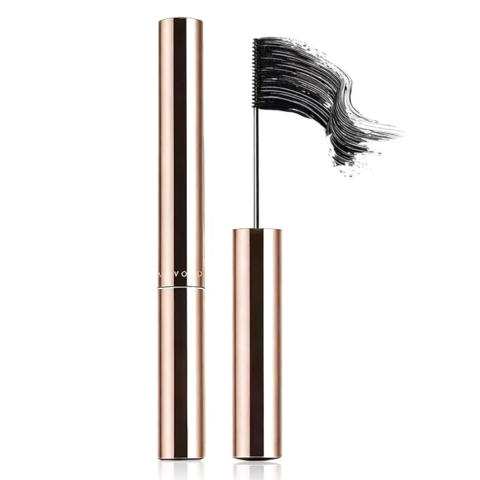 Ultra-Fine Lengthening Waterproof Quick-Dry Mascara, Ultimate Length Volumizing Lashes, for Tiny and Lower Eyelashes & Older Women, Waterproof, Smudge-Proof, Clump-Proof (Black)