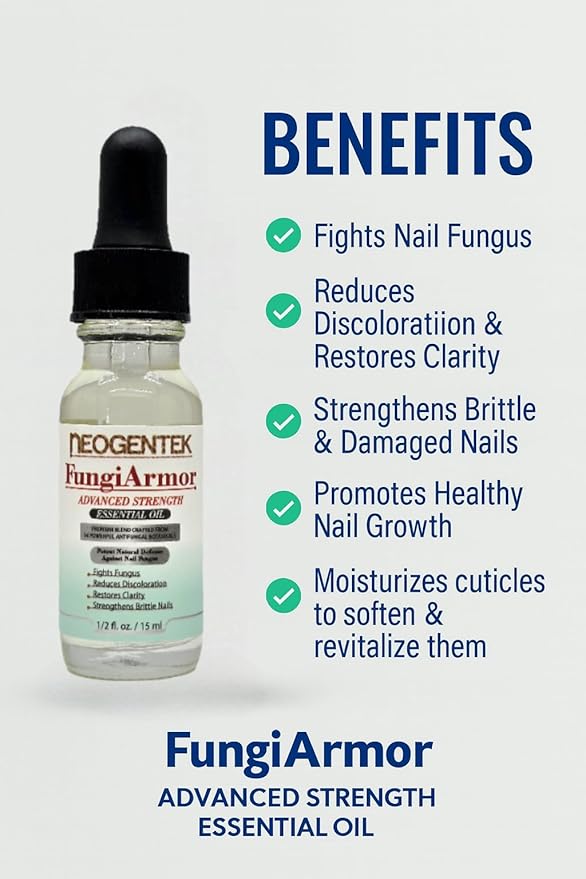 FungiAmor Fight Nail Fungus I Made From 14 Ultra-Powerful Botanical Oils I Ultra Strength | Promotes Healthy Nail | Renew | Restore Weak & Discolored Nails - Made in USA 15ML