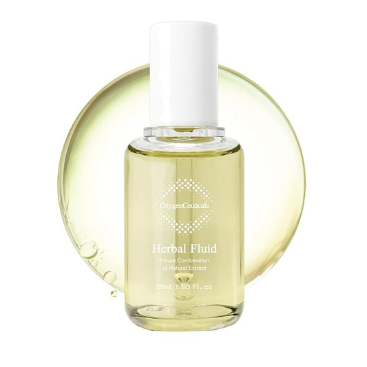 OxygenCeuticals Herbal Fluid – Trouble Care Ampoule with Salicylic Acid, Sodium PCA & Herbal Extracts, Sebum Control, Exfoliation & Soothing Serum for Acne-Prone Skin. 1.69 fl.oz (50ml)