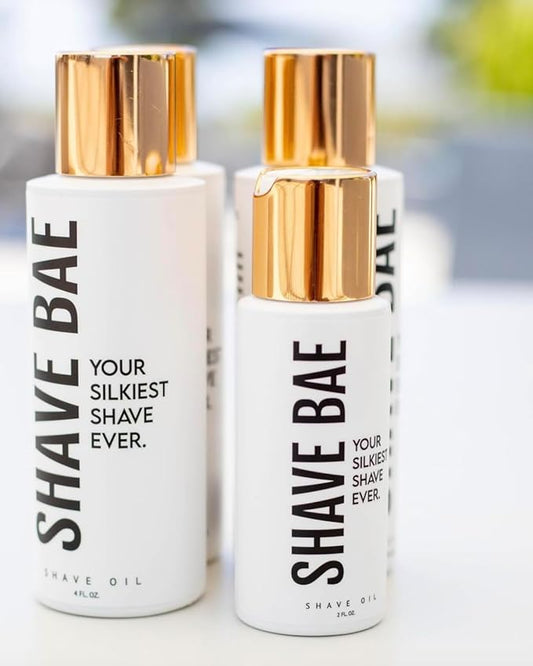 All-Natural Shave Oil – No Razor Burn or Bumps - Get a Silky Smooth Shave - Plant-Based, Nontoxic Shaving Oil Perfect for Bikini Body Beard | Made in USA, 4 Fl Oz