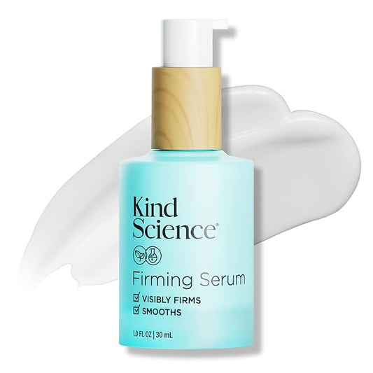 Kind Science Firming Serum, Anti Aging Face Treatment, Lightweight Facial Serum With Retinol Alternative Bakuchiol & Peptides, Fragrance Free, For Sensitive Skin and All Skin Types, 1 fl oz