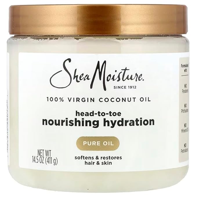 SheaMoisture for Dry Skin Nourishing Hydration 100% Extra Virgin Coconut Oil Soften and Restore Skin and Hair 14.5 oz