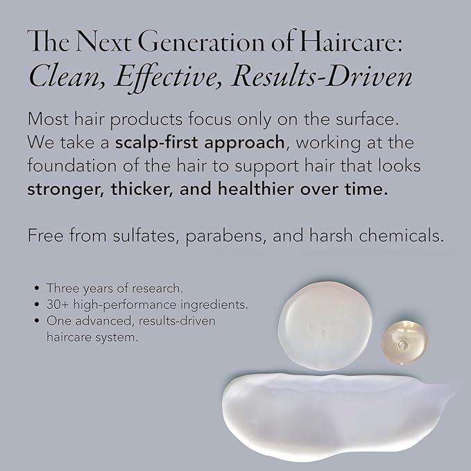 Caldera + Lab Hair Care System for Men – Shampoo, Conditioner & Leave-In Scalp Serum | Clean, Sulfate-Free Set | Fuller-Looking, Stronger Hair | Gift-Ready