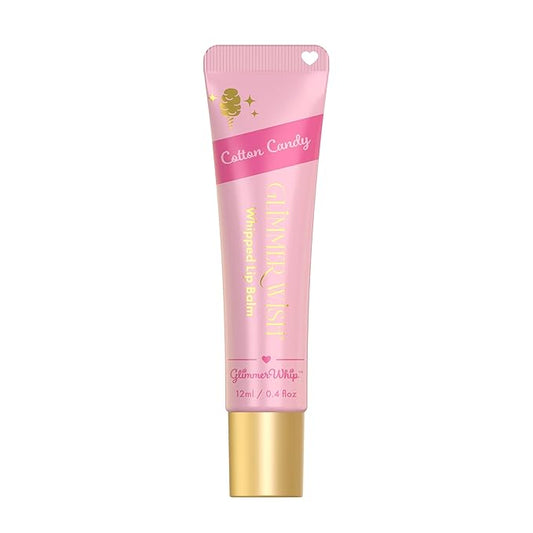 Glimmer Wish Glimmer Whip Hydrating Lip Balm – Moisturizing Lip Care with Organic Oils & Butters – Vegan Lip Moisturizer (Cotton Candy)