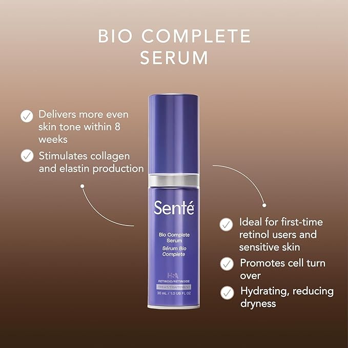 Senté The Repair Duo | Dermal Repair Ultra-Nourish & Bio Complete Serum | Complete Nighttime Skincare Set for Sensitive Skin | Helps Improve Tone, Texture & Hydration | 1.0 Fl Oz & 1.7 Fl Oz