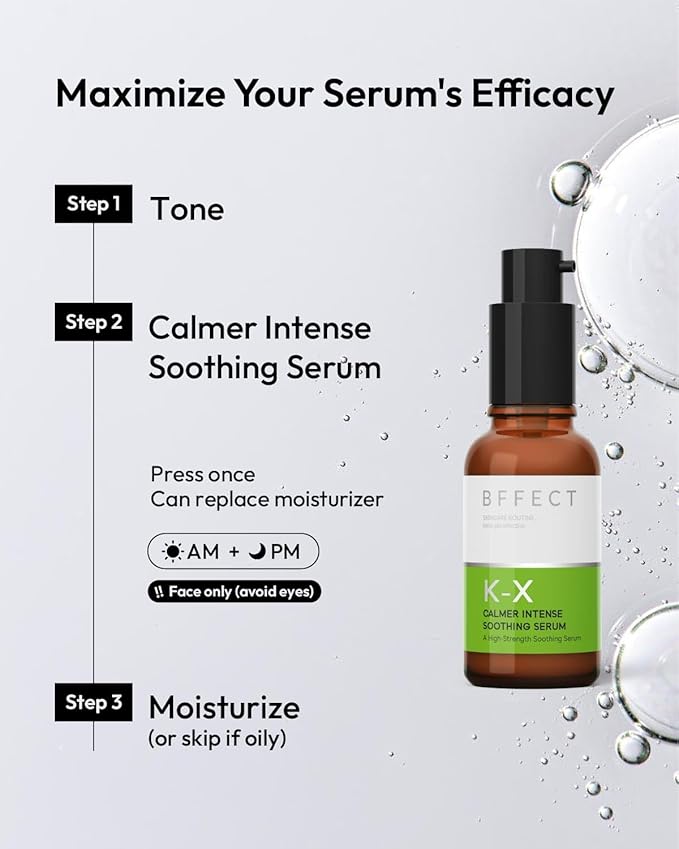 Centella Asiatica Serum,Calmer Intense Soothing Serum with Madecassoside for Sensitive Skin, Soothe & Repair Skin Barrier, Redness Relief, Fragrance Free, 1 Fl Oz