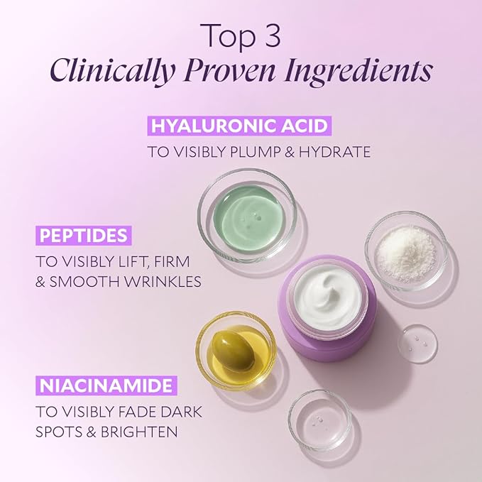 FIÈRA MoistureWiser – Anti-Aging Face Moisturizer for Mature Skin – Hydrating Face Cream with Peptides to Firm & Smooth – Facial Moisturizer & Skin Care – Day & Night – 3.38 fl oz / 100 ML (2 Pack)