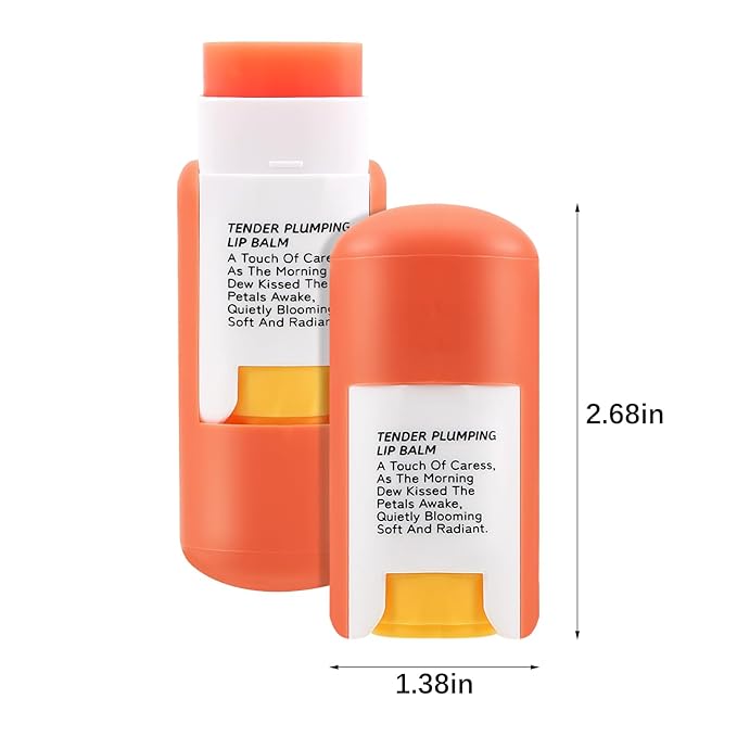 Boobeen Plumping Lip Balm, Moisturizer for Dry Chapped Lips with Fruity Flavor, Cute Mini Lip Care for On-The-Go Hydration