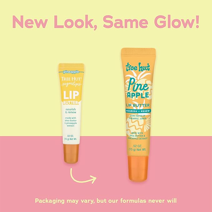 Tree Hut Sugarlips Lip Butter, Lock in Moisture & Nourish Skin for Full, Hydrated Lips, Essential Lip Care, 0.52 Fl oz.
