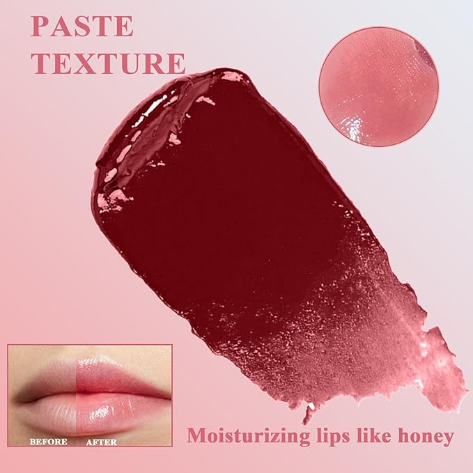 Honey Lipstick Tinted Lip balm, Hydrating Nourishing Sheer Formula Lipstick, Natural Glossy Finish (1 PC PINK)