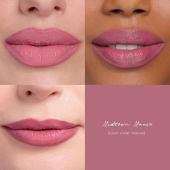 Wander Beauty Lipsetter Dual Cream Lipstick + Lip Liner - Midtown Mauve - Ultra-Smooth, Hydrating Lipstick and Lip Liner with a Soft Matte Finish - Made with Squalane & Peptides (1 Count)