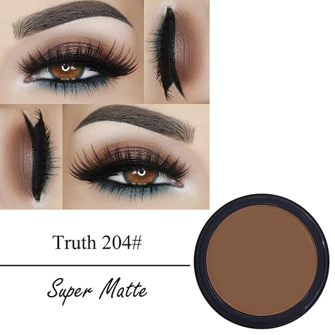 Mysense Matte Brown Single Eyeshadow Palette, Pressed Powder Eye Shadow Makeup, High Pigment Long Lasting Vegan & Cruelty Free, 204# Truth