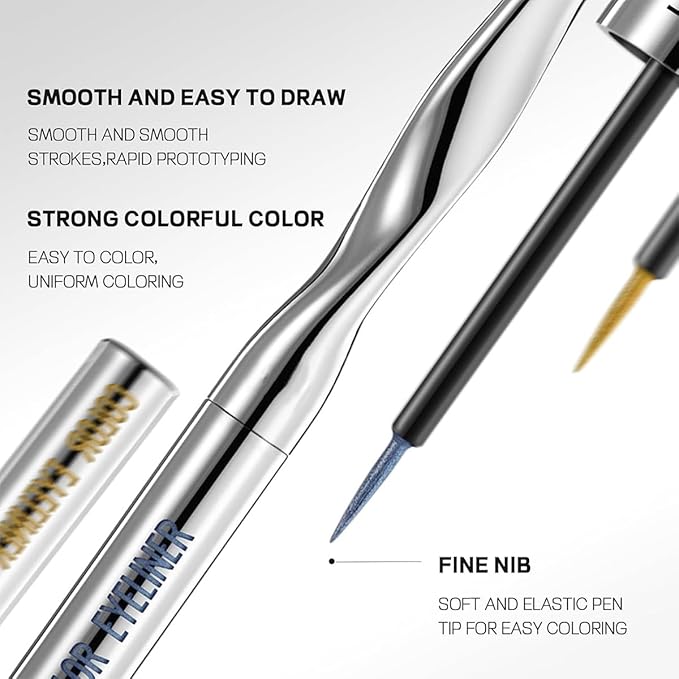 1Pcs Dark Green Matte Liquid Eyeliner,Long Lasting,Waterproof,High Pigmented,Ultra-Fine Eyeliner Eyeshadow Pen Eye Makeup Gifts for Women,delineador de ojos a prueba de agua