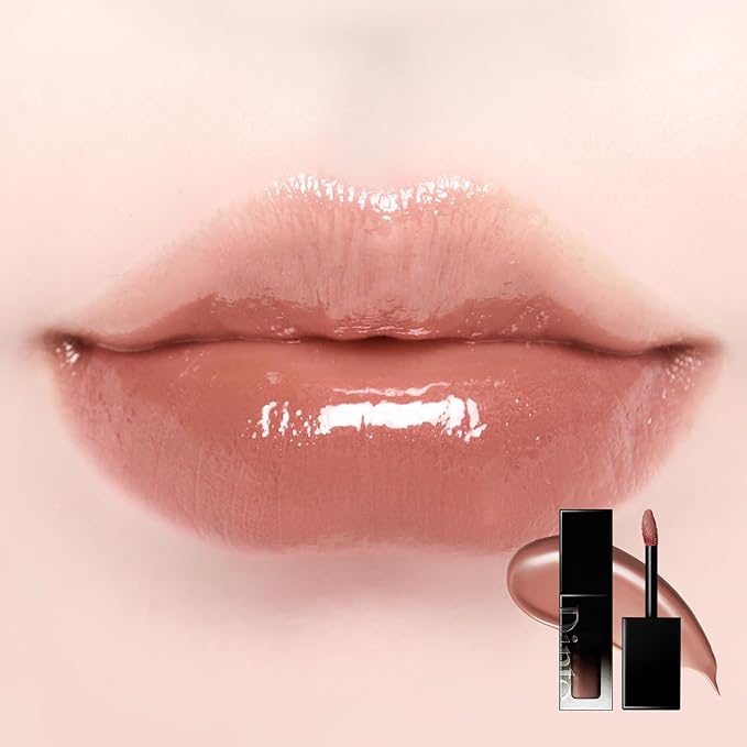 DINTO Blur-Glowy Lip Tint - Glossy Finish, Hydrating, Long Lasting, Lightweight Texture, Non-Sticky, Vegan & Cruelty-Free, K beauty (213 Libertas, 0.11 fl.oz) (30 colors)