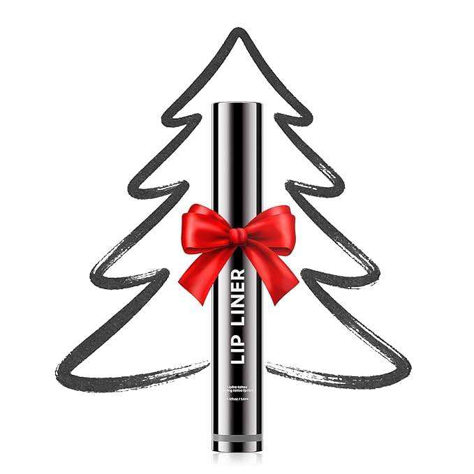 OETUIOW Lip Stain Peel Off, Lip Liner Moisturizing Long-Lasting & Waterproof, Transfer Proof & Plumping, Non-Stick Cup, Black Color