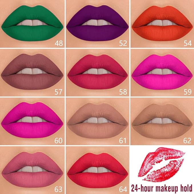 evpct 1Pcs Purple Matte Lip Liner & Liquid Lipstick Stain Makeup Set for Women, Purple Lip Liner Stain Long Lasting Waterproof Smudge Proof, Cruelty Free Lip Stick Makeup 24 hours originales, 52