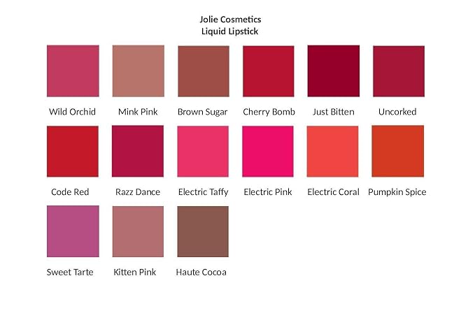 Jolie Liquid Lipstick - Luxurious, Creamy Lipstick W/Wand Applicator (Razz Dance)