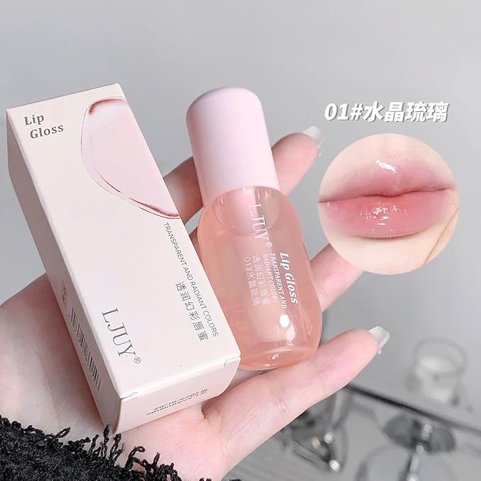 Moisturizing Lip Balm, Hydrating Glossy Lip Glaze Stick Plumping Lip Oil for Girls & Women, Fall Gift, Christmas Gift, Mother's Day Gift, Lip Stain, Skincare Moisturizer Moisture, Set of Two Colors