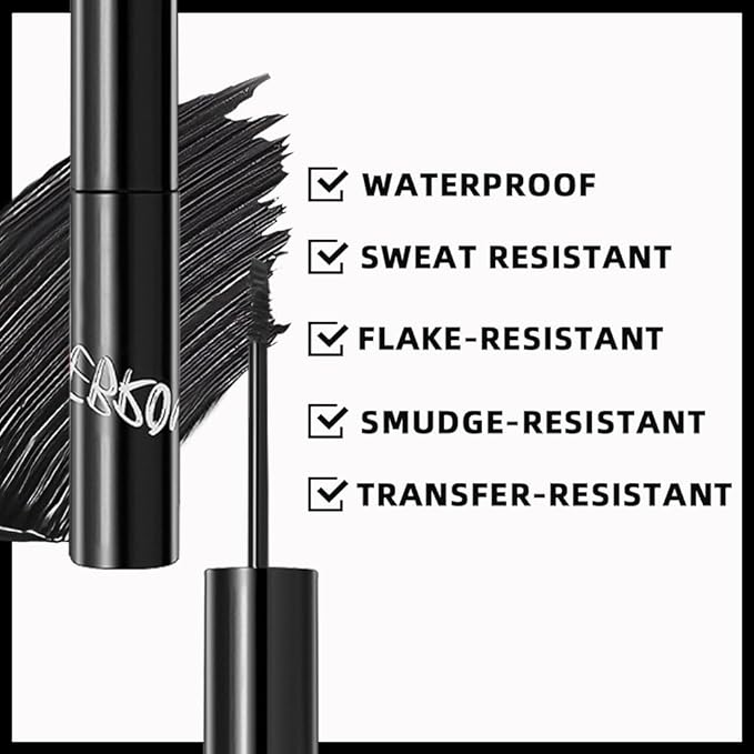 2in1 Semi-Permanent Eyebrow Gel & Lamination Gel, Eeybrow and Lash Gel, Lightweight and Waterproof Tinted Brow Gel For Up To 24HR Hold, Built-In Styling Comb - Clear Eyebrow Gel (08#Black)