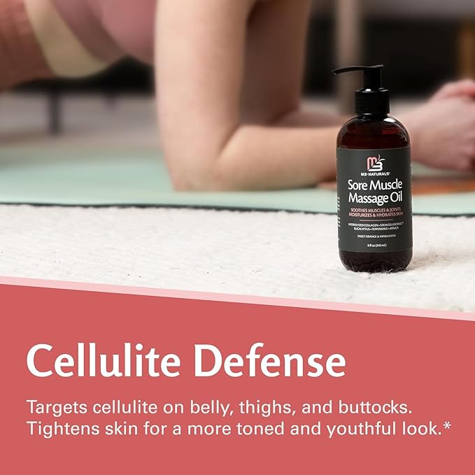 Arnica Sore Muscle Massage Oil for Massage Therapy - with Collagen Stem Cells Arnica and Menthol - Multipurpose Instant Absorption Full Body Massage Oil by M3 Naturals (Pack of 2)