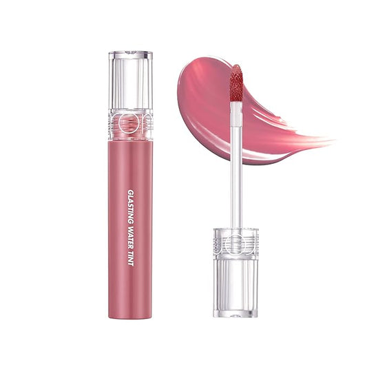 rom&nd GLASTING WATER TINT 14 Mauve Moon | Long-Lasting Glossy Lip Stain | Hydrating & Non-Sticky Liquid Lipstick for Cool Tones