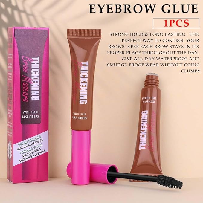 Tinted Thickening Brow Mascara,Brow Fast Sculpt,Waterproof, Transfer-proof, Brush to Fill in Eyebrows and Cover Gray Hairs - Cruelty Free - Light Medium Brown (1pc 04 Rich Auburn)