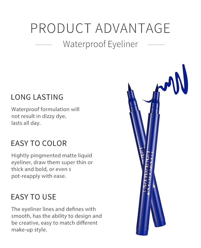 BestLand 12 Colors Matte Liquid Eyeliner Set Rainbow Colorful Neon Eyeliner Pencil Pigmented Waterproof Smudgeproof Long Lasting Gel Eye Liner Christmas Makeup Gift Kit for Women (Set E)