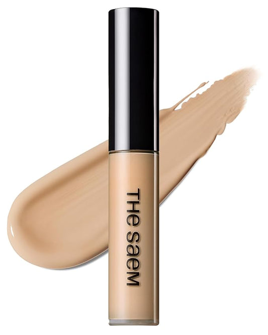 THESAEM Cover Perfection Tip Concealer 0.2 fl.oz. - Contour Beige Shading Concealer for Natural Depth - High Coverage Long Lasting - Korean Makeup Contouring for Sculpted Definition