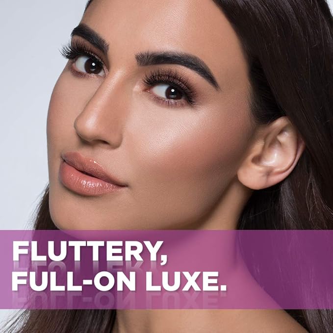 Ardell False Eyelashes Double Up 203 Black - Lightweight, Natural Look Strip Lashes for Glamorous Eye Makeup, 4 Pack