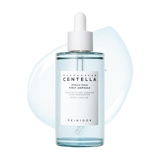 SKIN1004 Hyalu-Cica First Ampoule, 3.38 fl.oz,100ml, Korean Hydrating Face Serum with Hyaluronic Acid, Madagascar Centella Asiatica, First Step Facial Ampoule Serum for Deep Moisture, Korean Skin Care