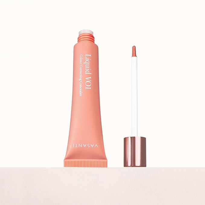 Liquid VO1 Undereye Color Corrector and Concealer by VASANTI - Light to Medium Skin Tones - Paraben Free, Gluten Free - Look Younger with this Dark Circle Concealer
