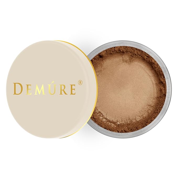 Demure Mineral Make Up, Cappuccino Mineral Foundation Makeup, Concealer Makeup, Natural Makeup Made with Pure Crushed Minerals, Loose Face Powder. Demure Mineral Makeup