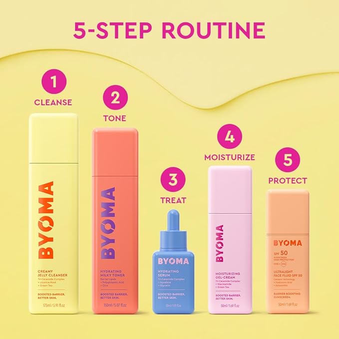 BYOMA Creamy Jelly Cleanser - Hydrating Facial Cleanser for Skin Barrier Repair -Tri-Ceramide Face Wash for Sensitive Skin & All Skin Types - Gently Removes Makeup & Excess Oil - 5.91 fl oz