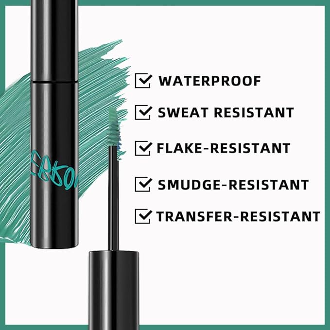 2in1 Semi-Permanent Eyebrow Gel & Lamination Gel, Eeybrow and Lash Gel, Lightweight and Waterproof Tinted Brow Gel For Up To 24HR Hold, Built-In Styling Comb - Clear Eyebrow Gel (06#Green)