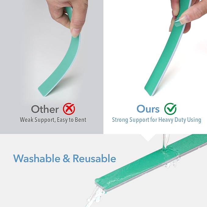 GazePlus Nail File, 50 PCS Nail Files 7" Long 80/80 Grit for Acrylic Nails Gel Nails Dip Powder Nails Poly Gel Washable Reusable Double Sided Buffering